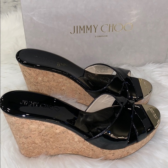 ✨NIB✨ Authentic  Jimmy Choo wedges size 39 1/2 - Picture 4 of 6